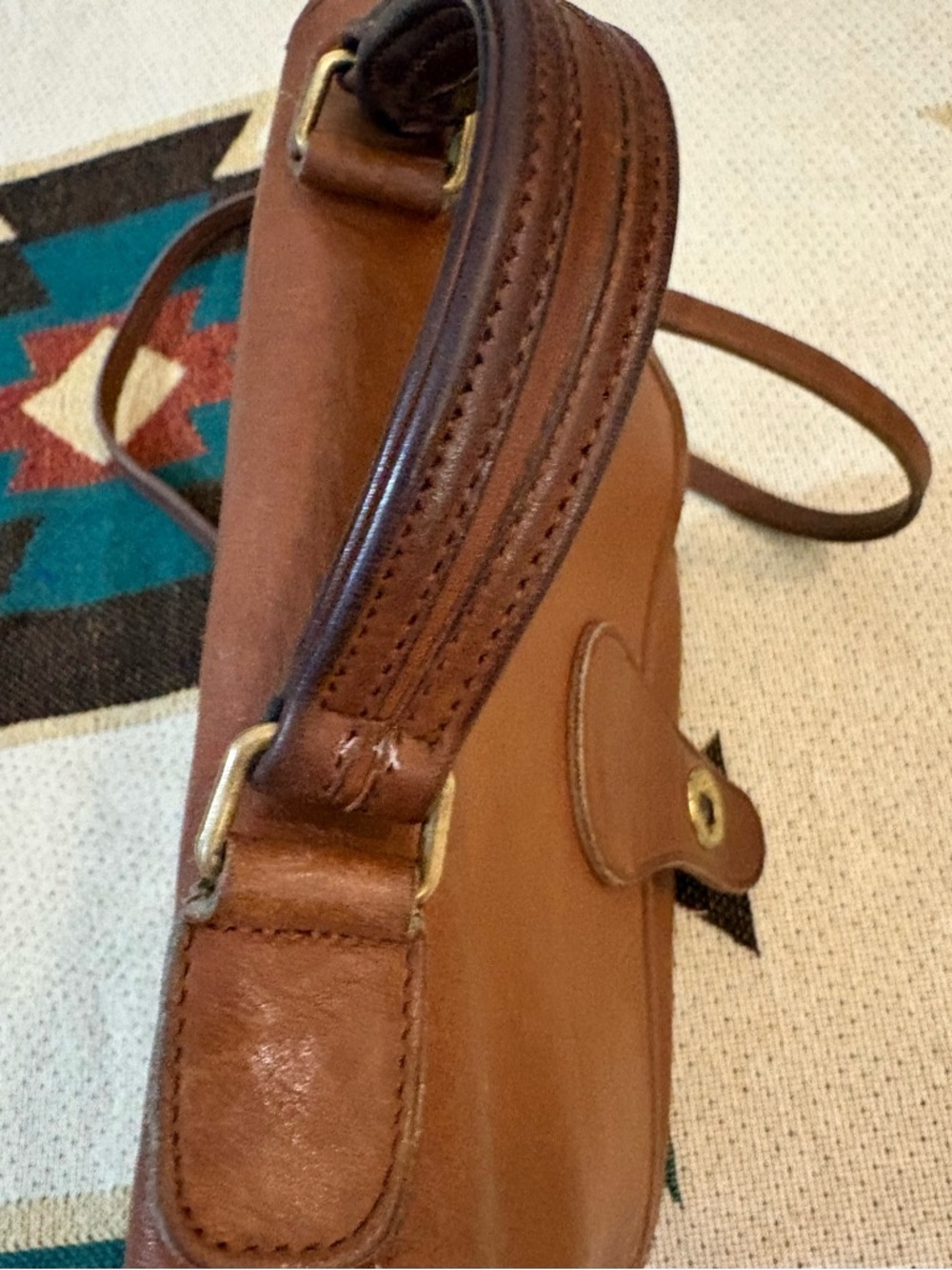 Coach Vintage Tan Leather Station Bag 1980’s Brass Hardware 0406-328 - Picture 8 of 16